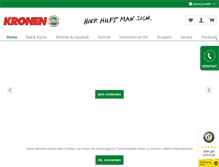 Tablet Screenshot of kronen-hagebau.de